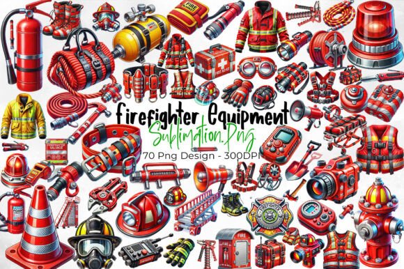 Download Firefighter Equipment Clipart Bundle - Equipment Collection