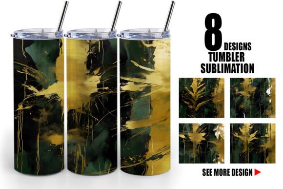Download Tumbler Contemporary Art Dark Moss - Contemporary art Collection