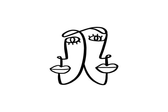 Download Line Continuous Face Contemporary Art - Contemporary art Collection